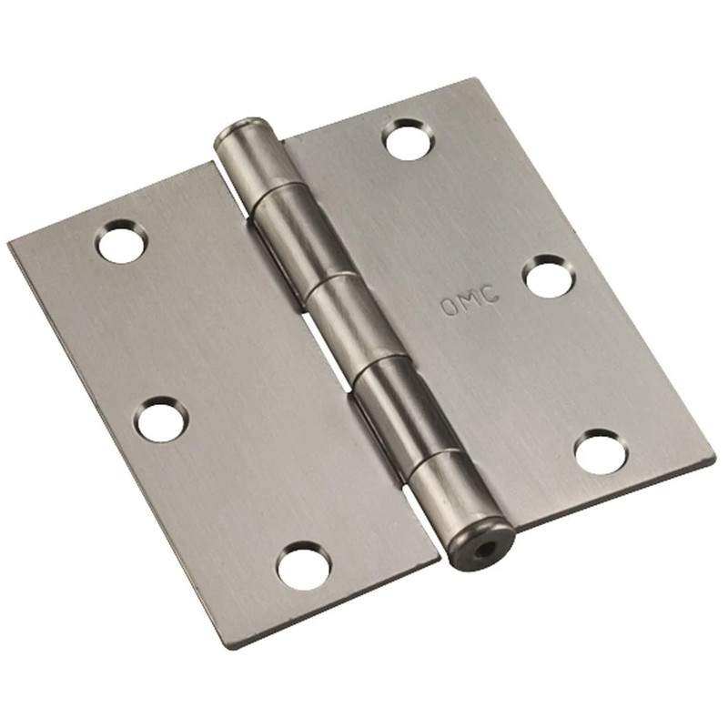 Full Mortise Butt Hinge - Size:3-1/2" - Finish:Antique Nickel - Corner Type:Square Corner